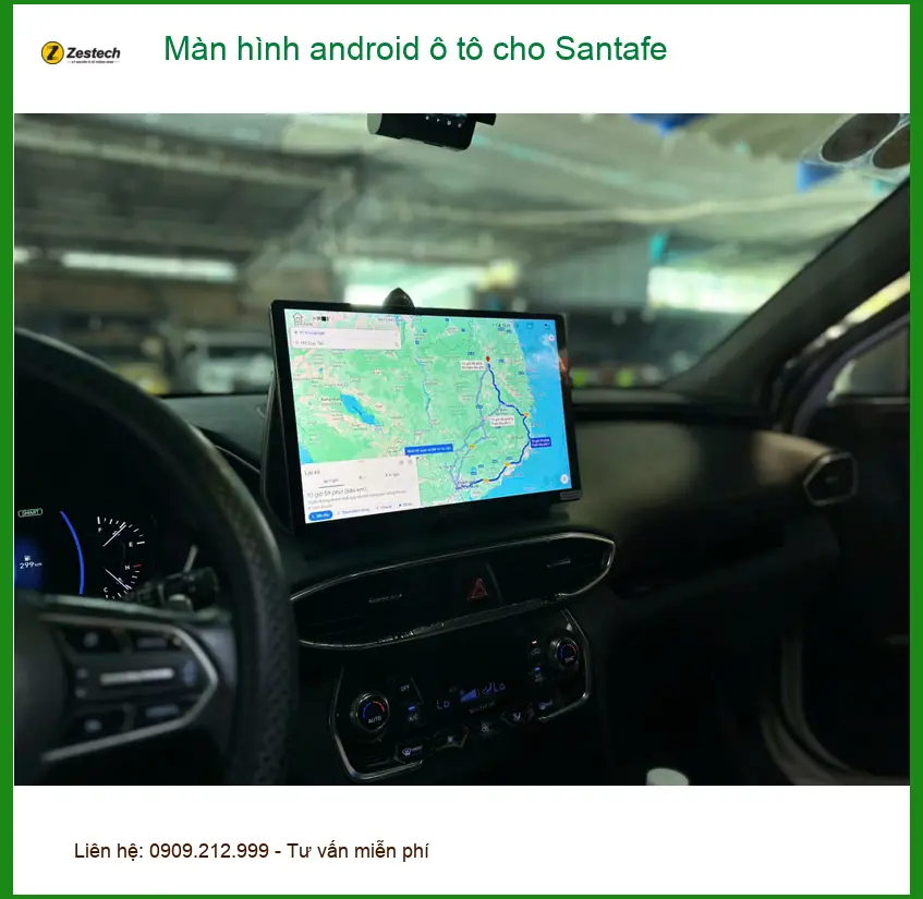 Anh Khang nâng cấp màn hình Android ô tô cho Santafe tại Quận Tân Phú ảnh thực tế 4