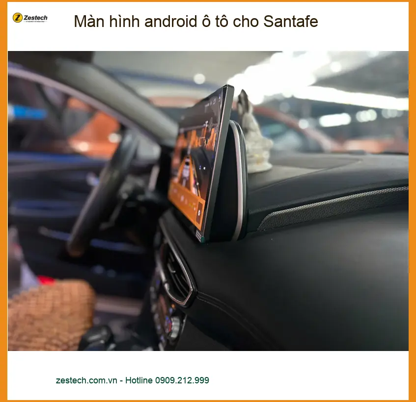 Anh Tấn lắp màn hình Android ô tô cho Santafe tại Quận Bình Tân
