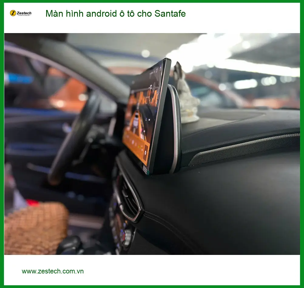 Bác Cường nâng cấp Màn hình Android ô tô cho Santafe tại Quận 6