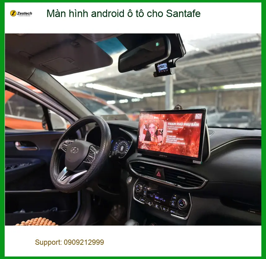 Bác Cường nâng cấp Màn hình Android ô tô cho Santafe tại Quận 6 ảnh thực tế 2