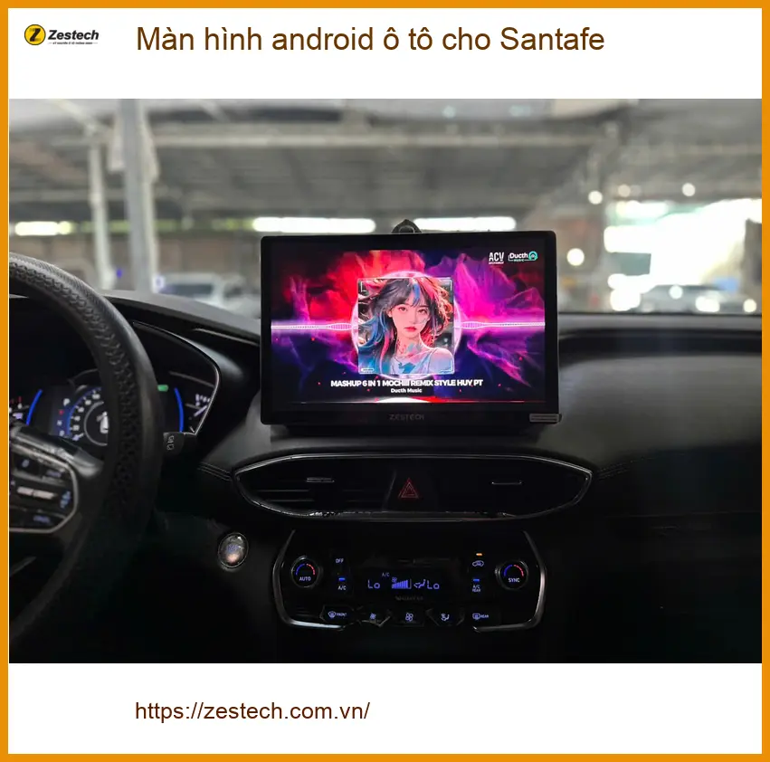 Chú Minh lắp màn hình android ô tô cho Santafe tại Cần Giờ để đi công tác ảnh thực tế 3