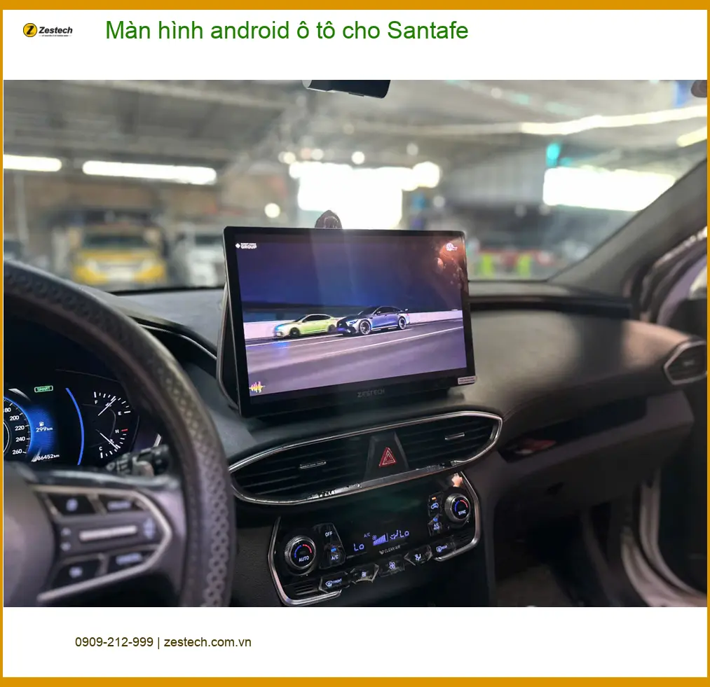 Bác Cường nâng cấp Màn hình Android ô tô cho Santafe tại Quận 6 ảnh thực tế 3