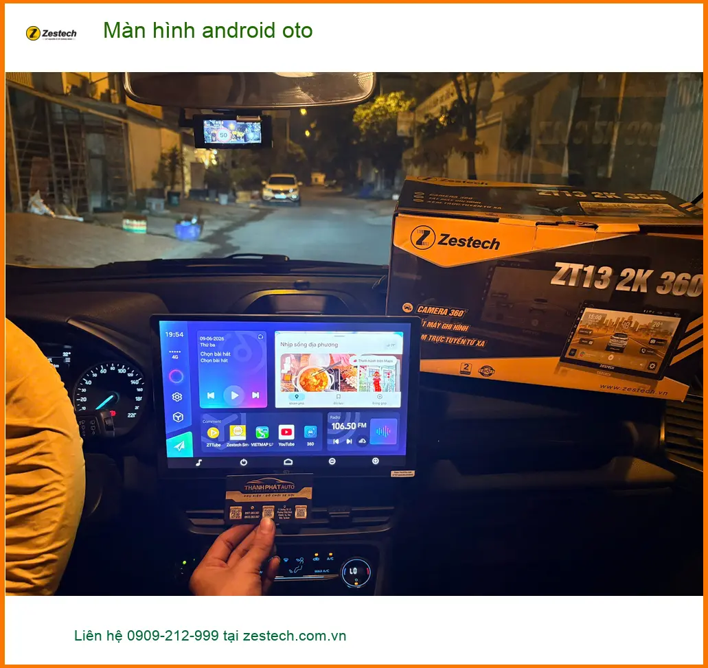 Anh Tùng lắp màn hình Android ô tô VinFast VF8 tại Quận 9 ảnh thực tế 4