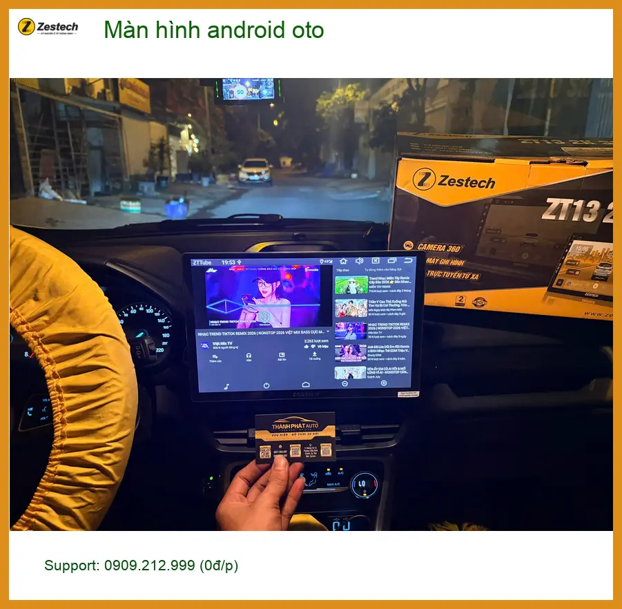 Chị Mai gắn màn hình Android ô tô cho Kia Carnival ở Hóc Môn cho con giải trí