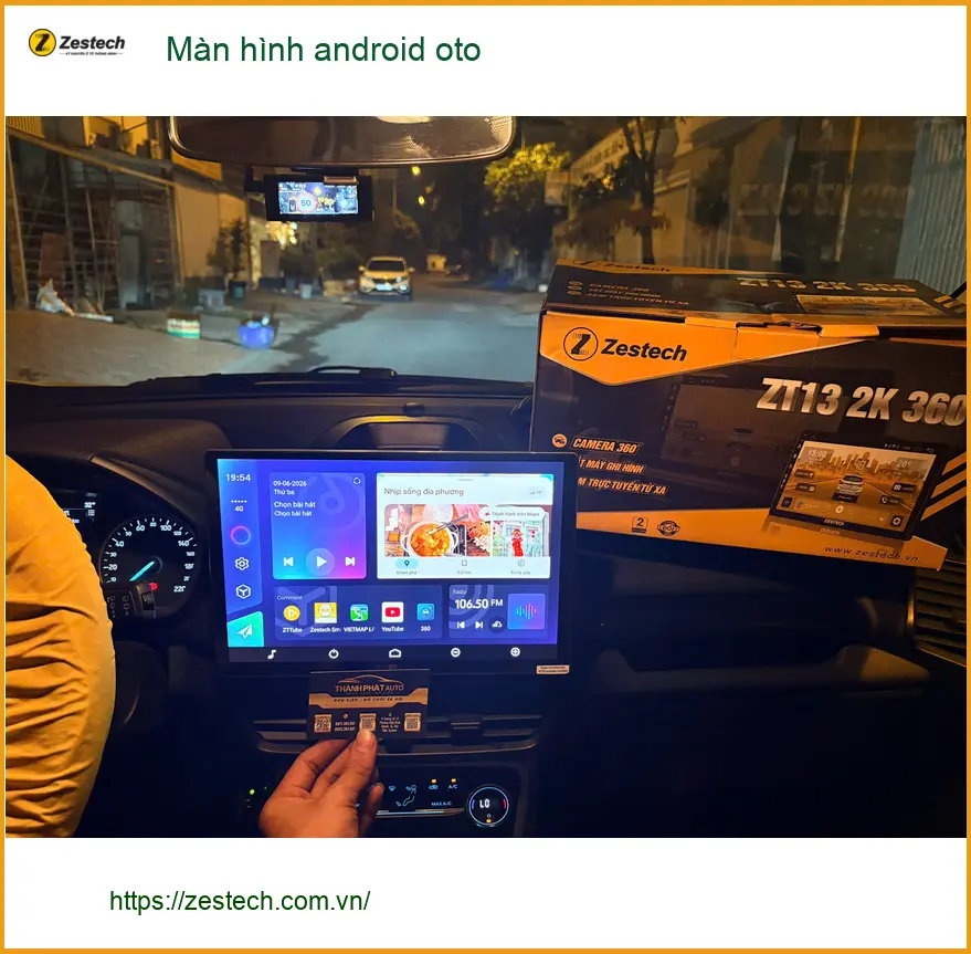 Chị Mai gắn màn hình Android ô tô cho Kia Carnival ở Hóc Môn cho con giải trí ảnh thực tế 2