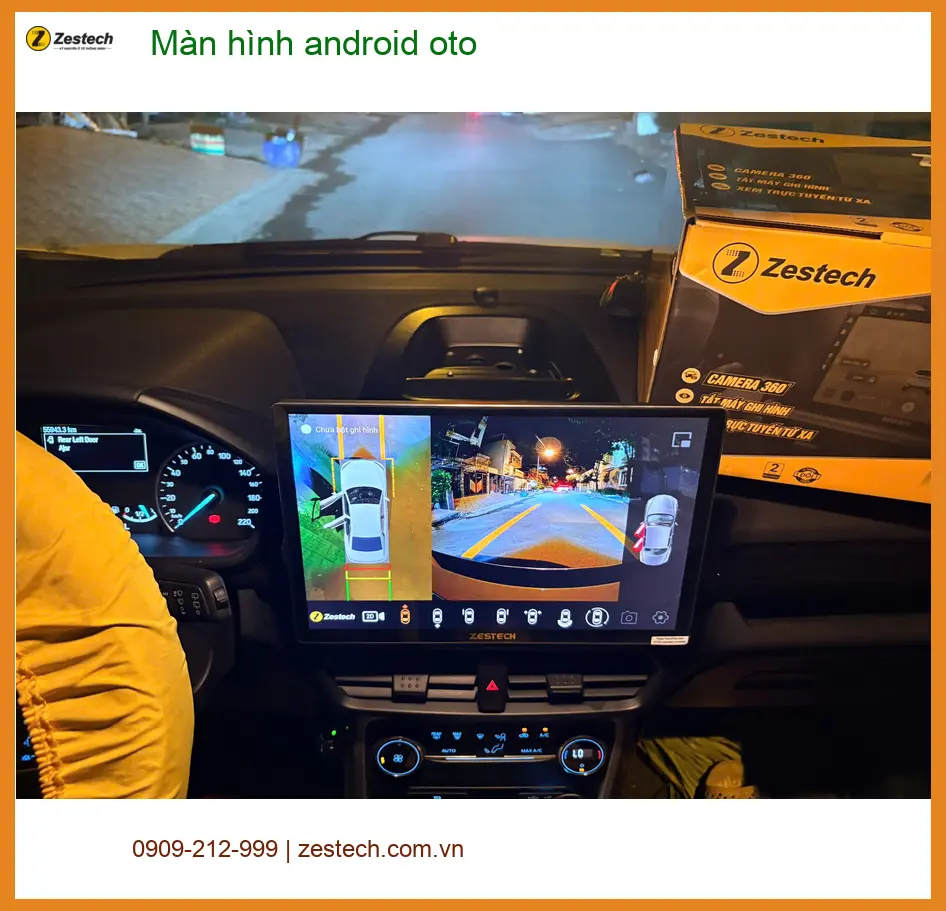 Chị Mai gắn màn hình Android ô tô cho Kia Carnival ở Hóc Môn cho con giải trí ảnh thực tế 3