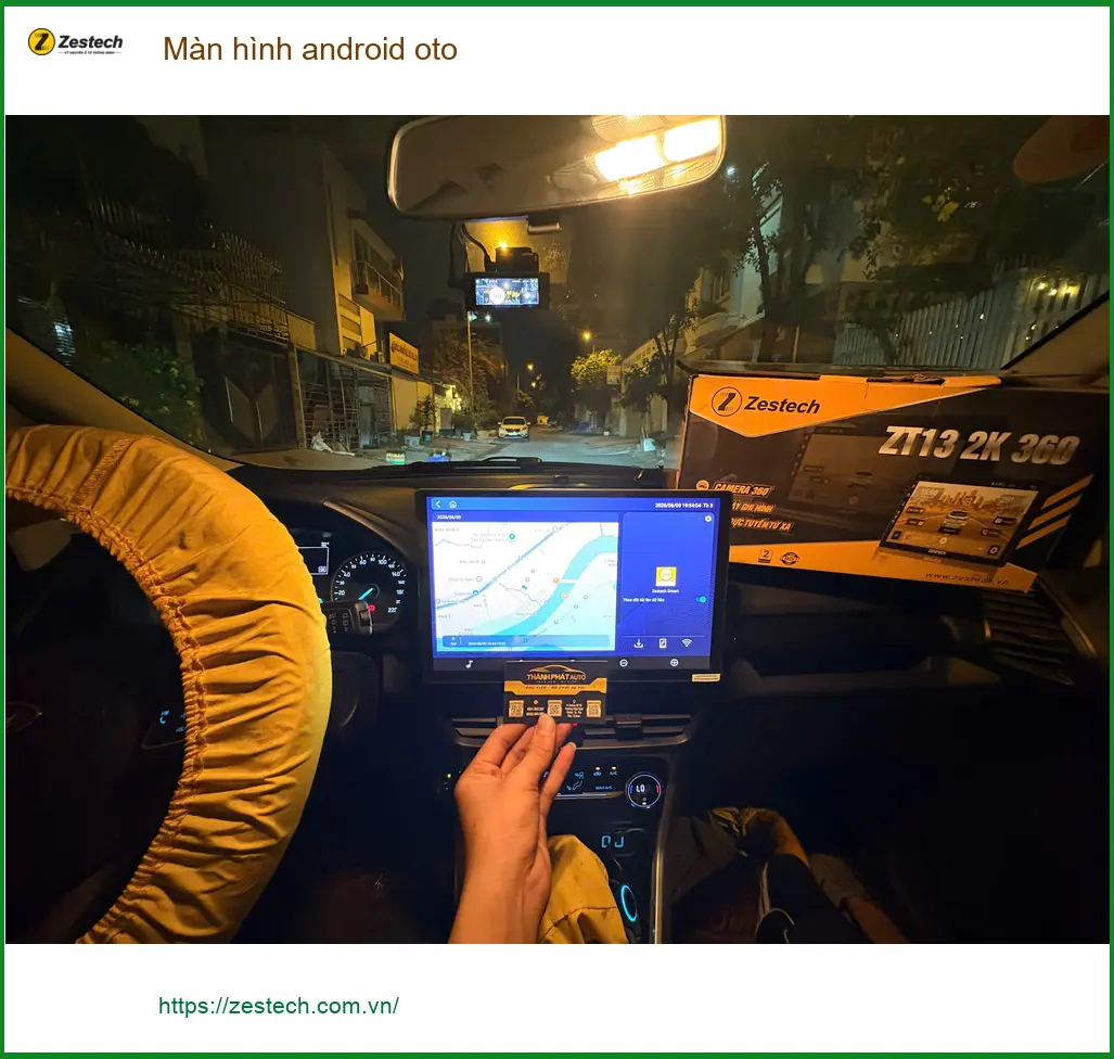 Chị Mai gắn màn hình Android ô tô cho Kia Carnival ở Hóc Môn cho con giải trí ảnh thực tế 4