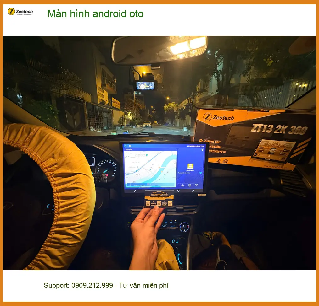 Chị Mai lắp màn hình Android ô tô cho VinFast Lux A2.0 tại Thủ Đức ảnh thực tế 2