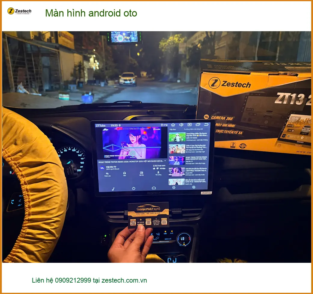 Chị Mai lắp màn hình Android ô tô cho VinFast Lux A2.0 tại Thủ Đức ảnh thực tế 4