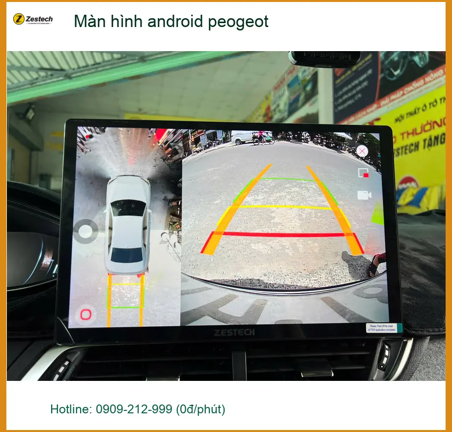Anh Dũng lắp màn hình Android cho Peugeot 3008 tại Quận 12 vì màn zin thiếu tính năng giải trí ảnh thực tế 4