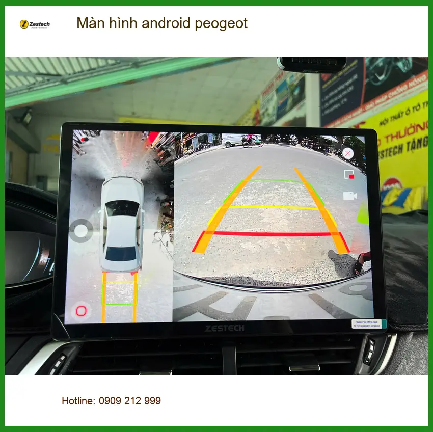 Anh Minh lắp màn hình Android Peugeot 3008 tại Nhà Bè vì màn zin cũ