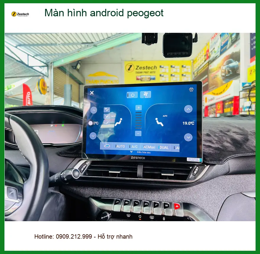 Anh Minh lắp màn hình Android Peugeot 3008 tại Nhà Bè vì màn zin cũ ảnh thực tế 2