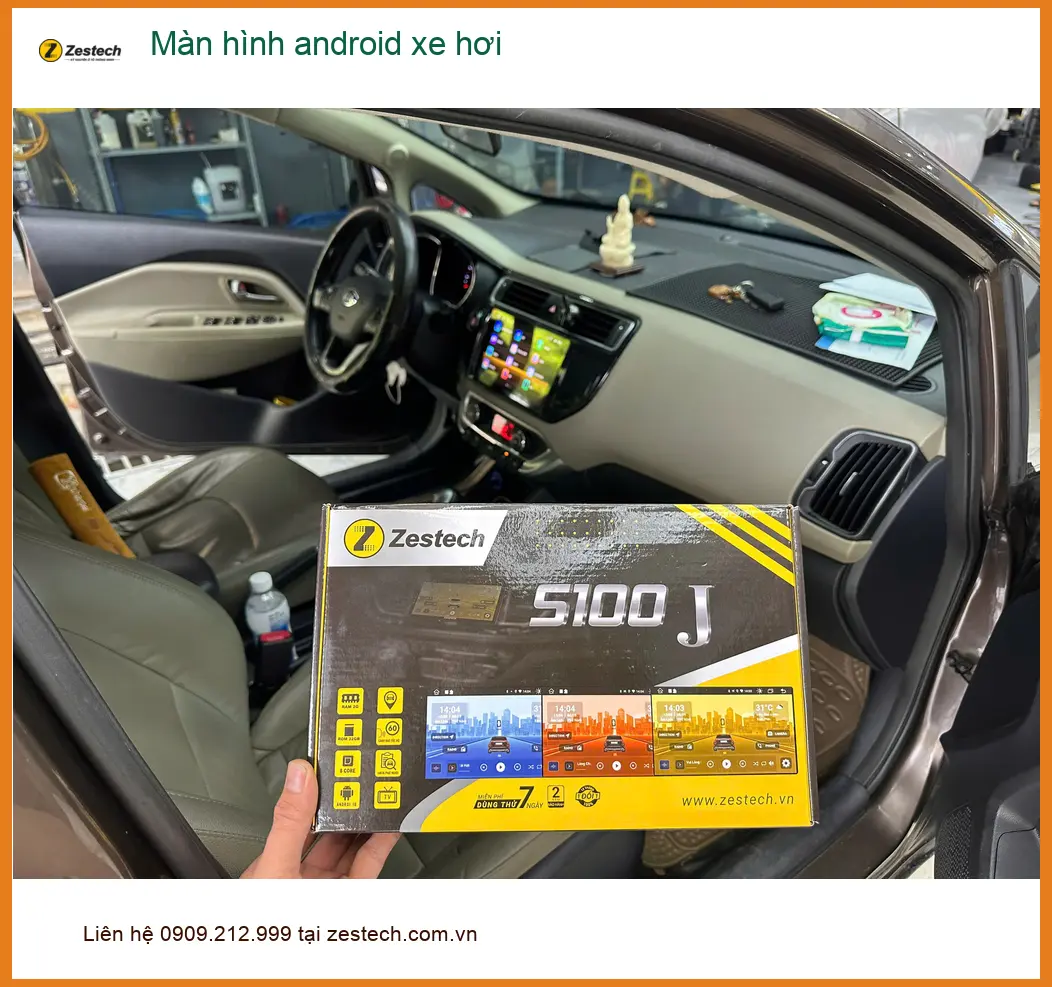 Anh Lâm lắp màn hình Android xe hơi Hyundai Santa Fe tại Quận 9 để có bản đồ và giải trí tốt hơn ảnh thực tế 2