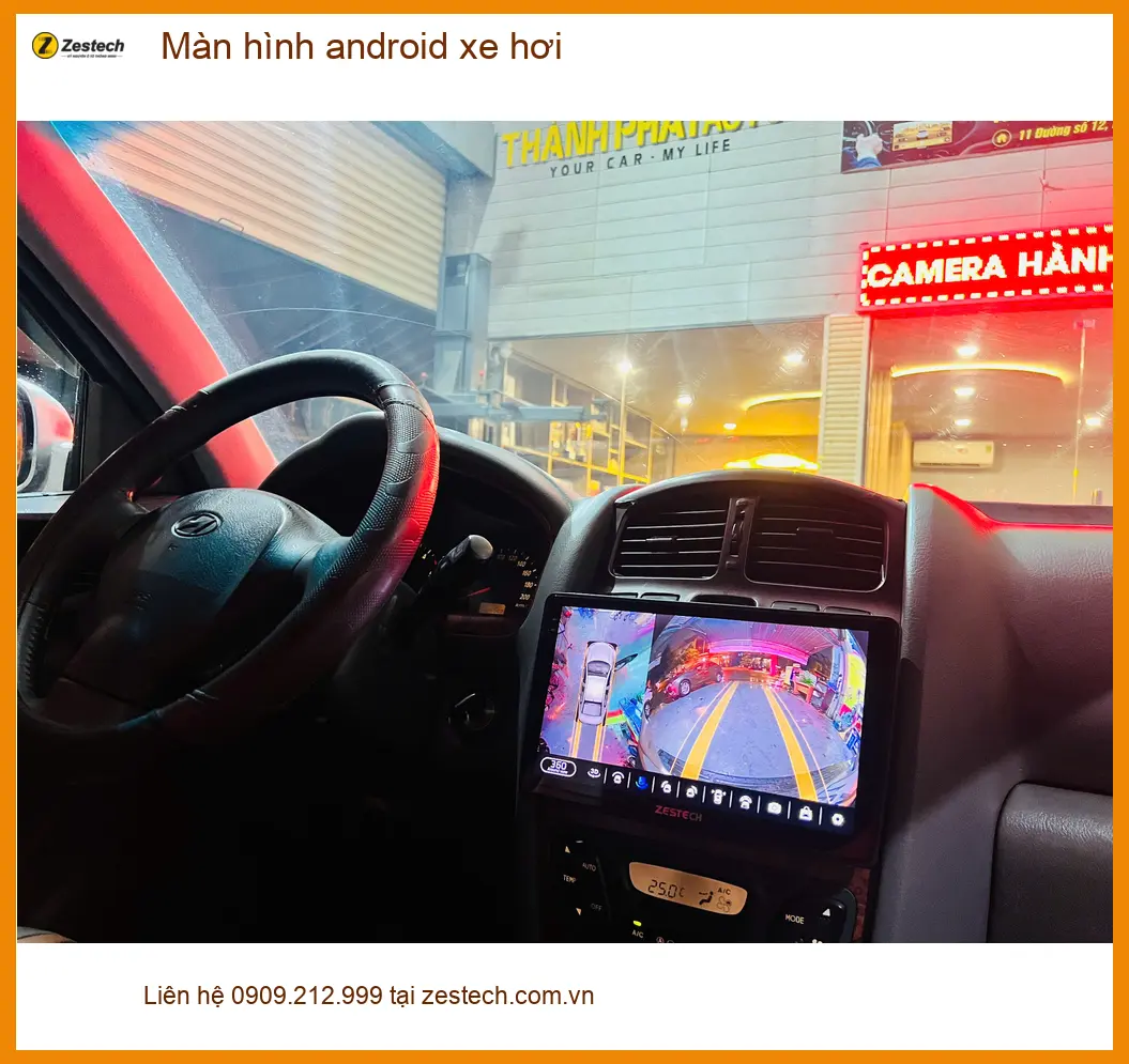 Anh Lâm lắp màn hình Android xe hơi Hyundai Santa Fe tại Hóc Môn