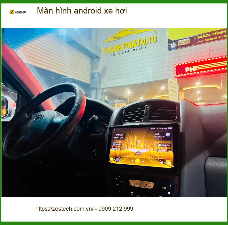 Chị Thảo nâng cấp màn hình Android xe hơi Hyundai Accent tại Quận 3 vì màn zin thiếu tính năng ảnh thực tế 5