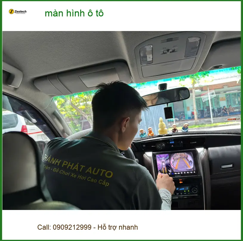 Chị Lan Anh lắp màn hình ô tô Toyota Vios tại Quận Bình Thạnh để xe sang hơn ảnh thực tế 5