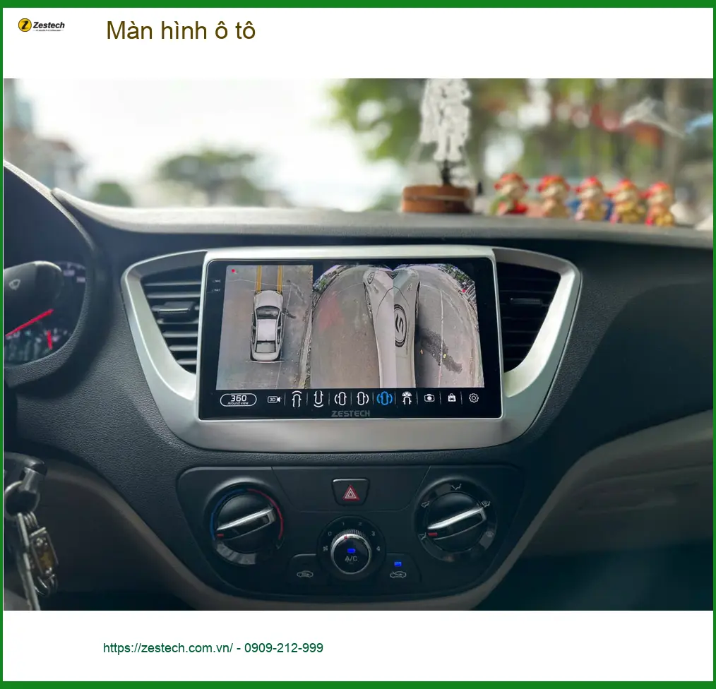 Chị Mai Anh lắp màn hình ô tô cho Honda Civic tại Quận 2 vì màn zin đã cũ ảnh thực tế 3