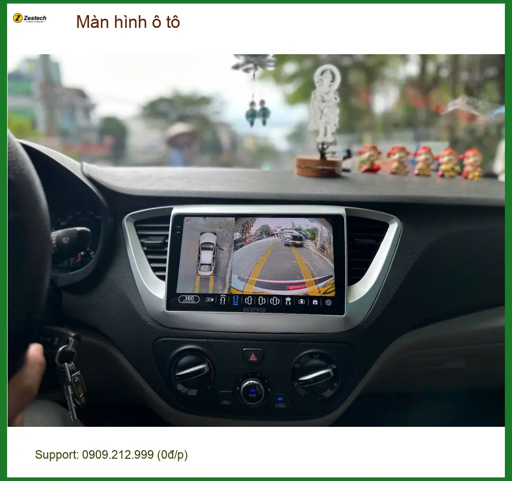 Chị Mai Anh lắp màn hình ô tô cho Honda Civic tại Quận 2 vì màn zin đã cũ ảnh thực tế 4