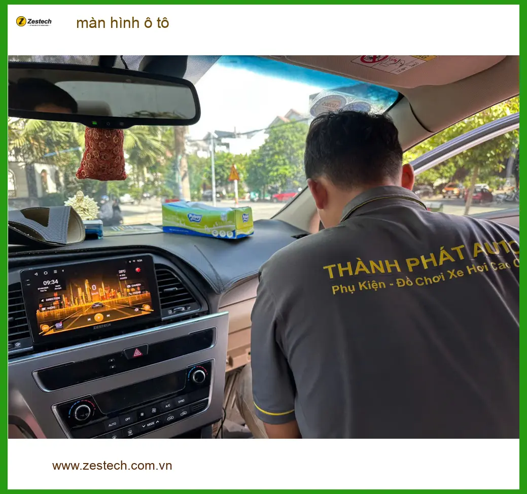 Chú Phước nâng cấp màn hình Android cho Hyundai Accent tại Bình Chánh vì màn hình cũ bị đơ