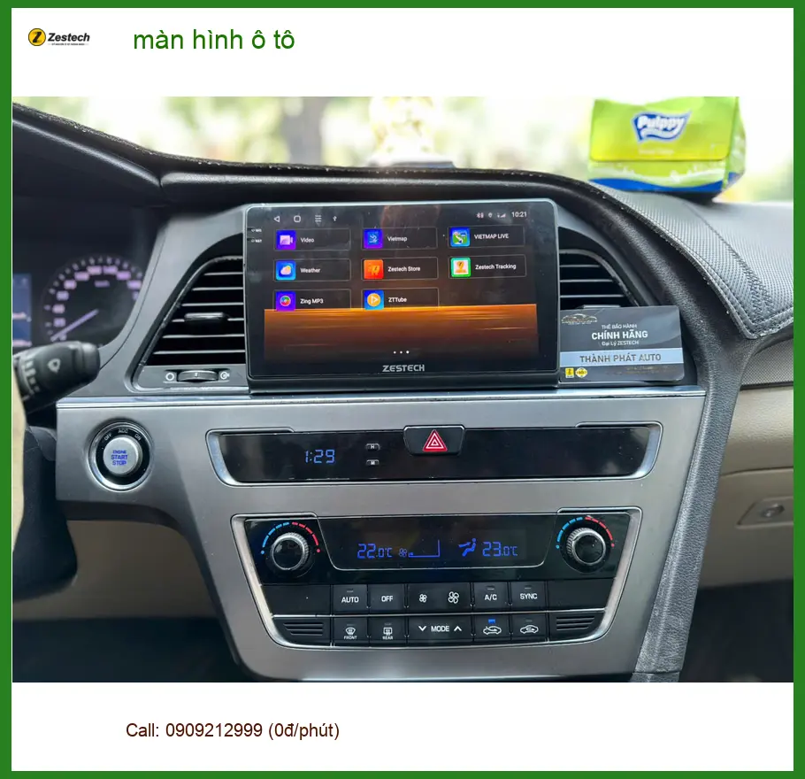 Chú Phước nâng cấp màn hình Android cho Hyundai Accent tại Bình Chánh vì màn hình cũ bị đơ ảnh thực tế 2