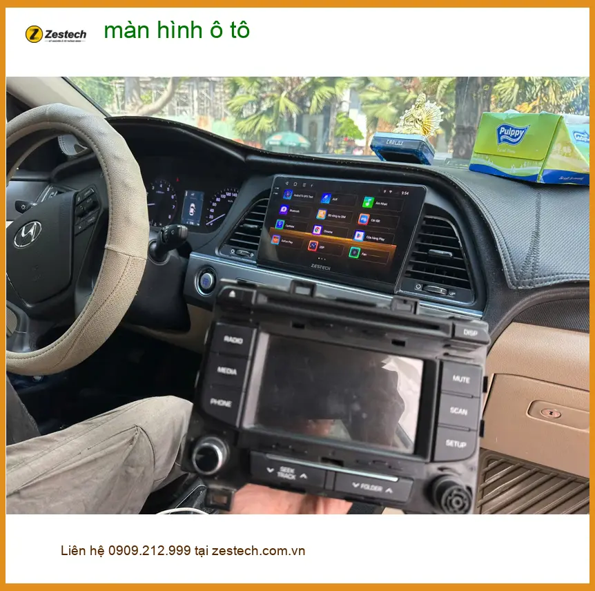 Chú Cường nâng cấp màn hình ô tô cho Hyundai Accent tại Quận Tân Phú ảnh thực tế 3