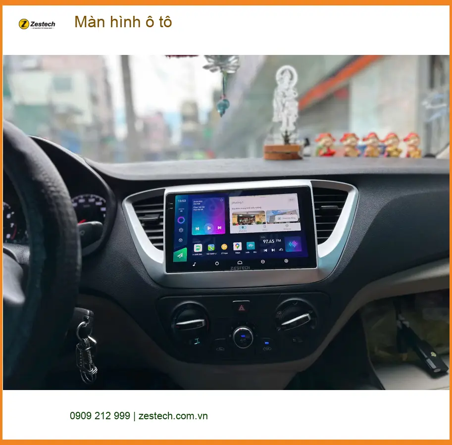 Chị Thảo nâng cấp màn hình ô tô Hyundai Accent tại Quận 9 uy tín