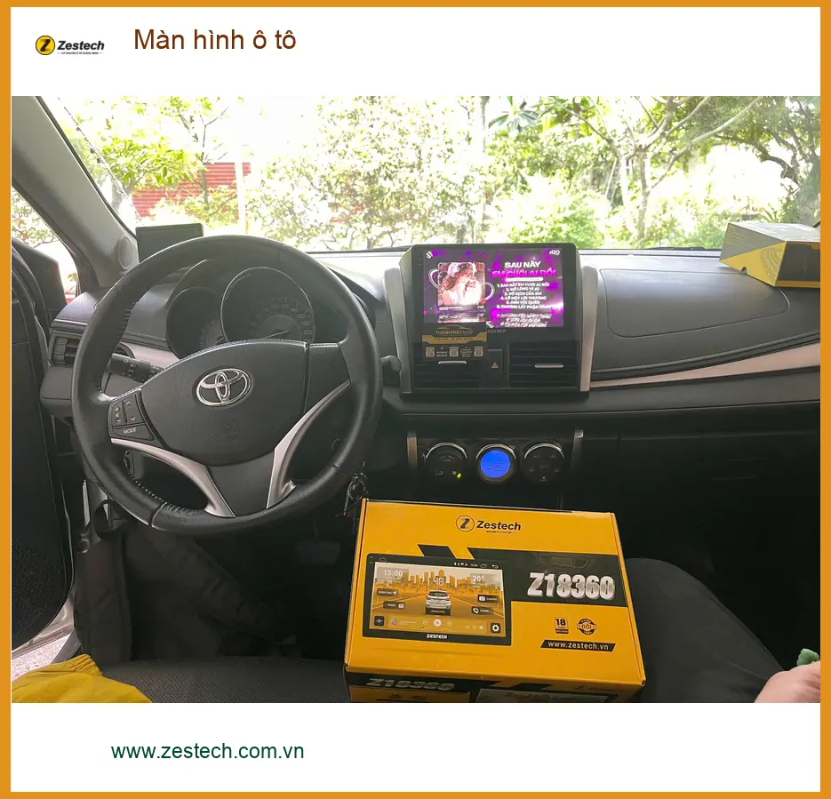 Anh Bách lắp màn hình ô tô Hyundai Accent tại Quận 11 vì màn zin cũ đã hỏng