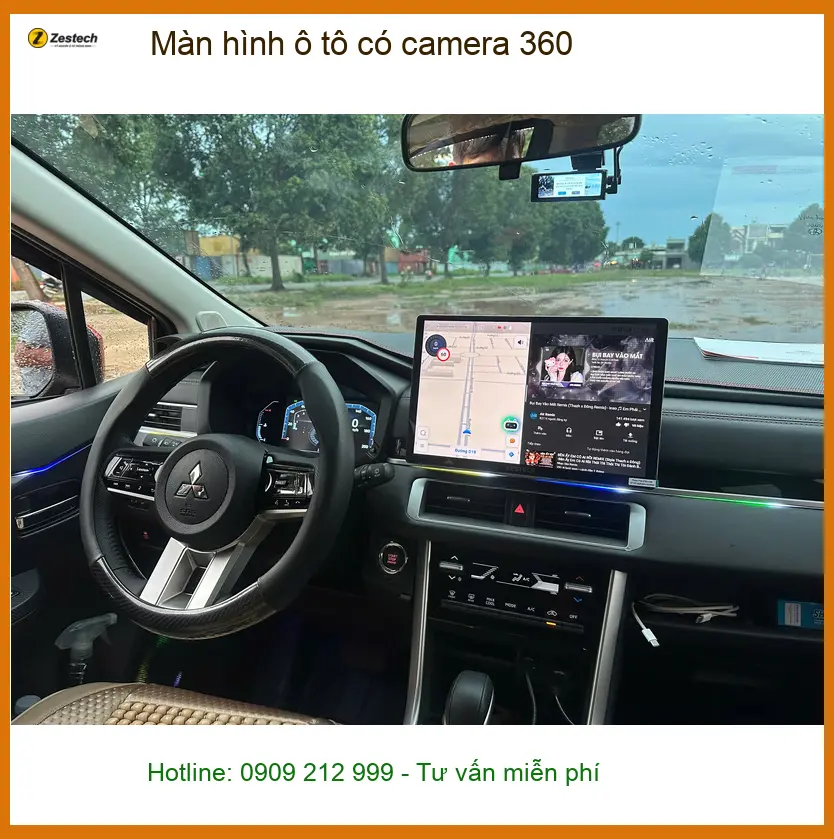 Anh Trường lắp màn hình ô tô có camera 360 cho Toyota Camry Quận 7 ảnh thực tế 3