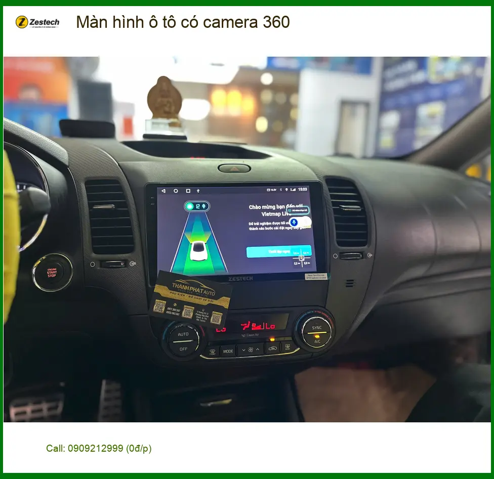 Chị Thảo lắp màn hình ô tô có camera 360 cho Hyundai Tucson tại Quận 10, tiện đỗ xe