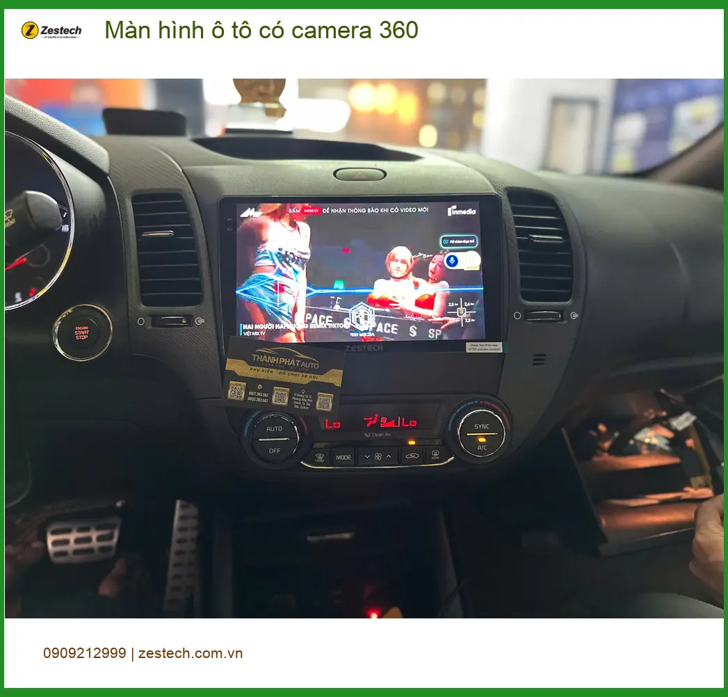 Chị Thảo lắp màn hình ô tô có camera 360 cho Hyundai Tucson tại Quận 10, tiện đỗ xe ảnh thực tế 3