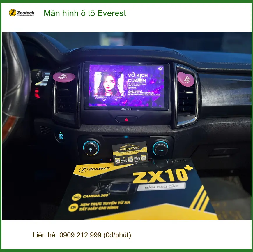 Anh Khải nâng cấp màn hình ô tô Everest tại Quận 9 cho hành trình thêm tiện lợi ảnh thực tế 4