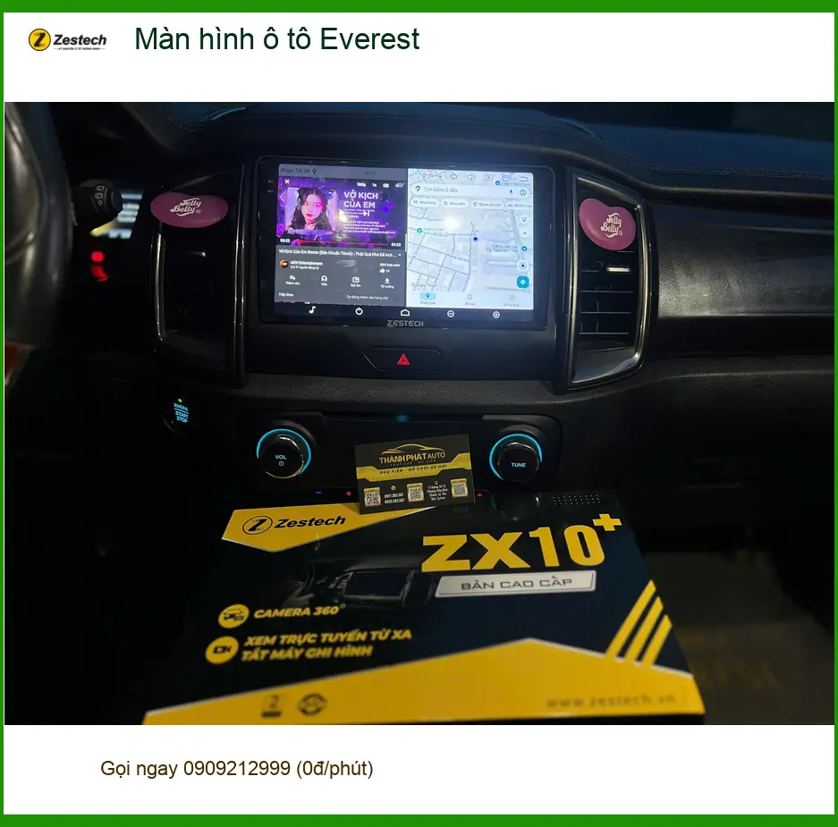 Anh Tấn nâng cấp màn hình ô tô cho Ford Everest tại Quận Bình Tân vì màn zin kém ảnh thực tế 4