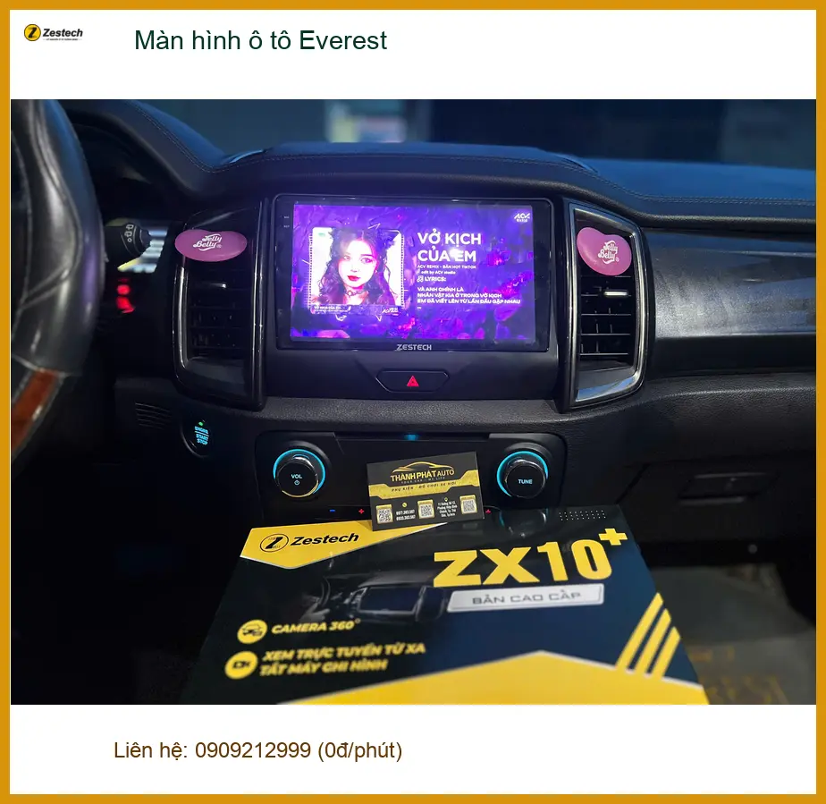 Anh Minh lắp màn hình ô tô Everest tại Quận 6 để nâng cấp trải nghiệm lái xe an toàn hơn ảnh thực tế 2