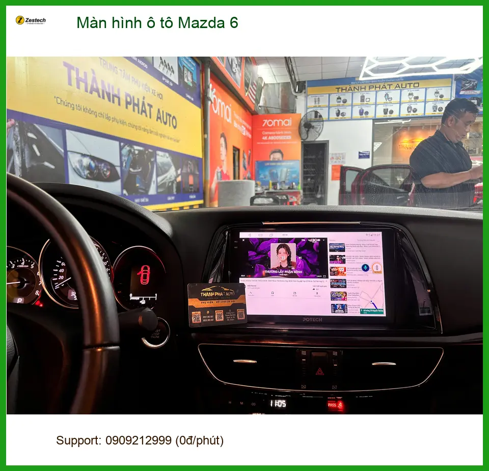 Anh Khải nâng cấp màn hình ô tô Mazda 6 tại Quận 3 để trải nghiệm giải trí tốt hơn. ảnh thực tế 2