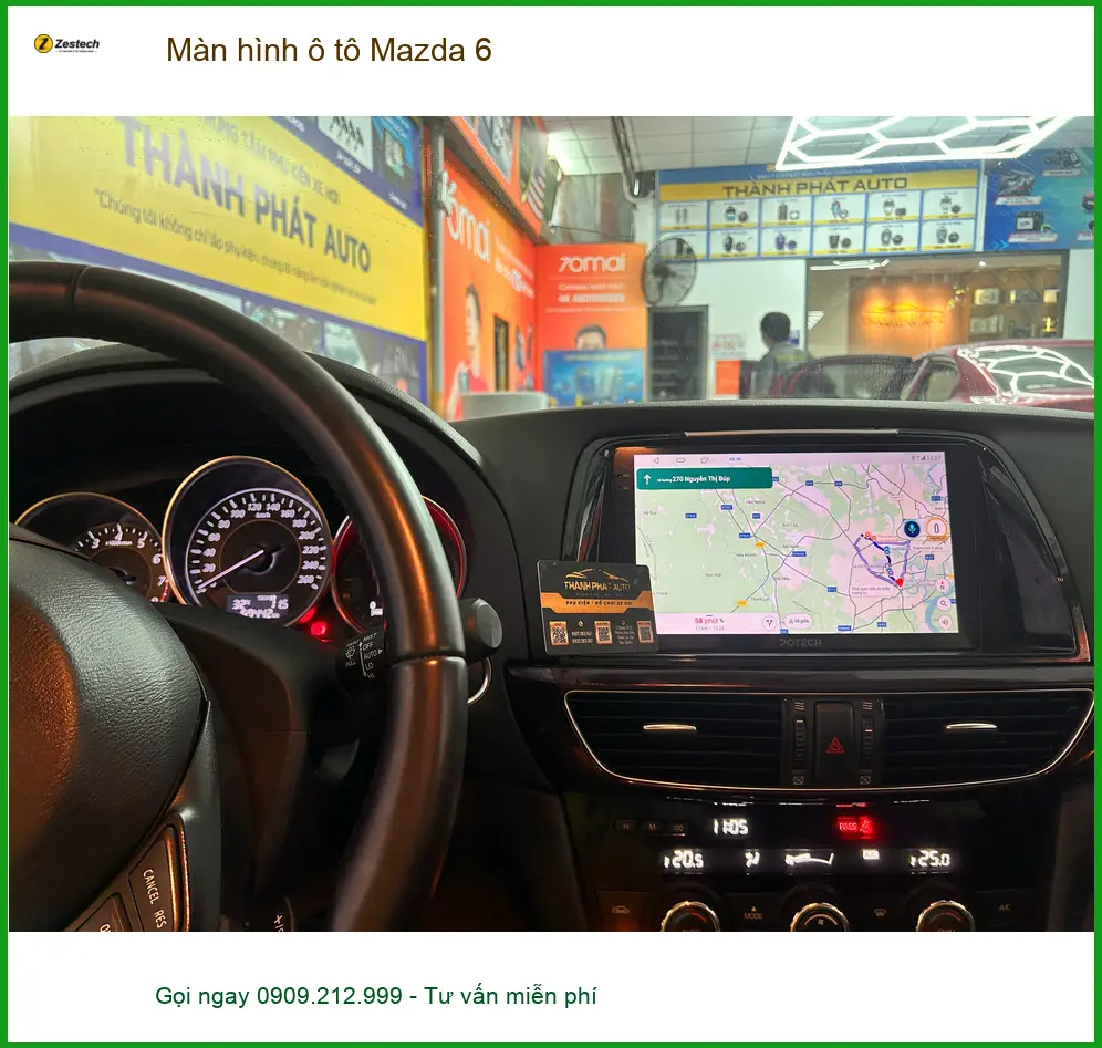 Anh Khải nâng cấp màn hình ô tô Mazda 6 tại Quận 3 để trải nghiệm giải trí tốt hơn. ảnh thực tế 4
