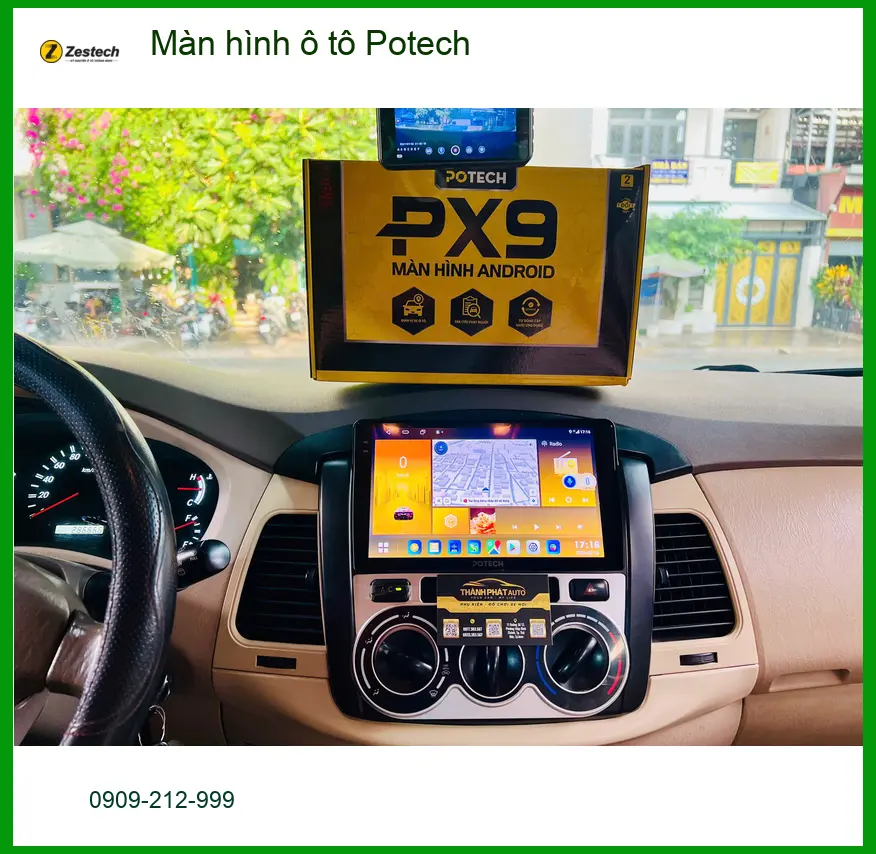 Anh Tấn lắp Màn hình ô tô Potech cho Honda CRV tại Quận Tân Bình