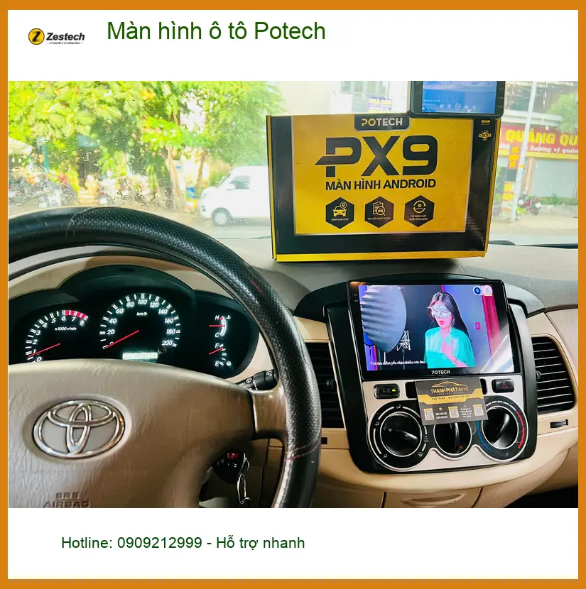 Anh Tấn lắp Màn hình ô tô Potech cho Honda CRV tại Quận Tân Bình ảnh thực tế 2