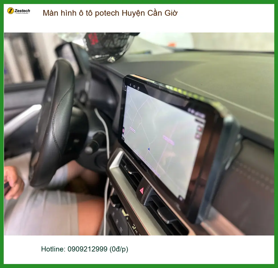 Địa Chỉ Lắp Màn Hình Android Ô Tô hình ô tô potech Huyện Cần Giờ - Giá Tốt TPHCM ảnh thực tế 2