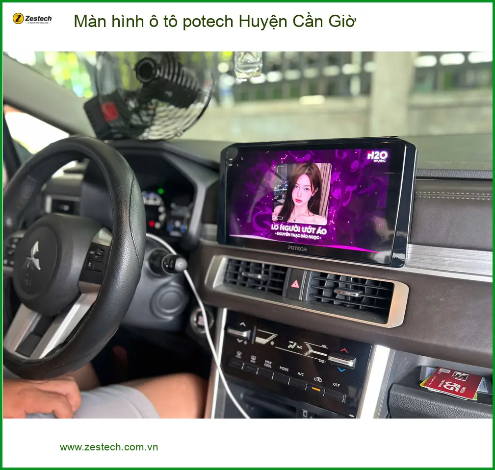 Địa Chỉ Lắp Màn Hình Android Ô Tô hình ô tô potech Huyện Cần Giờ - Giá Tốt TPHCM ảnh thực tế 3