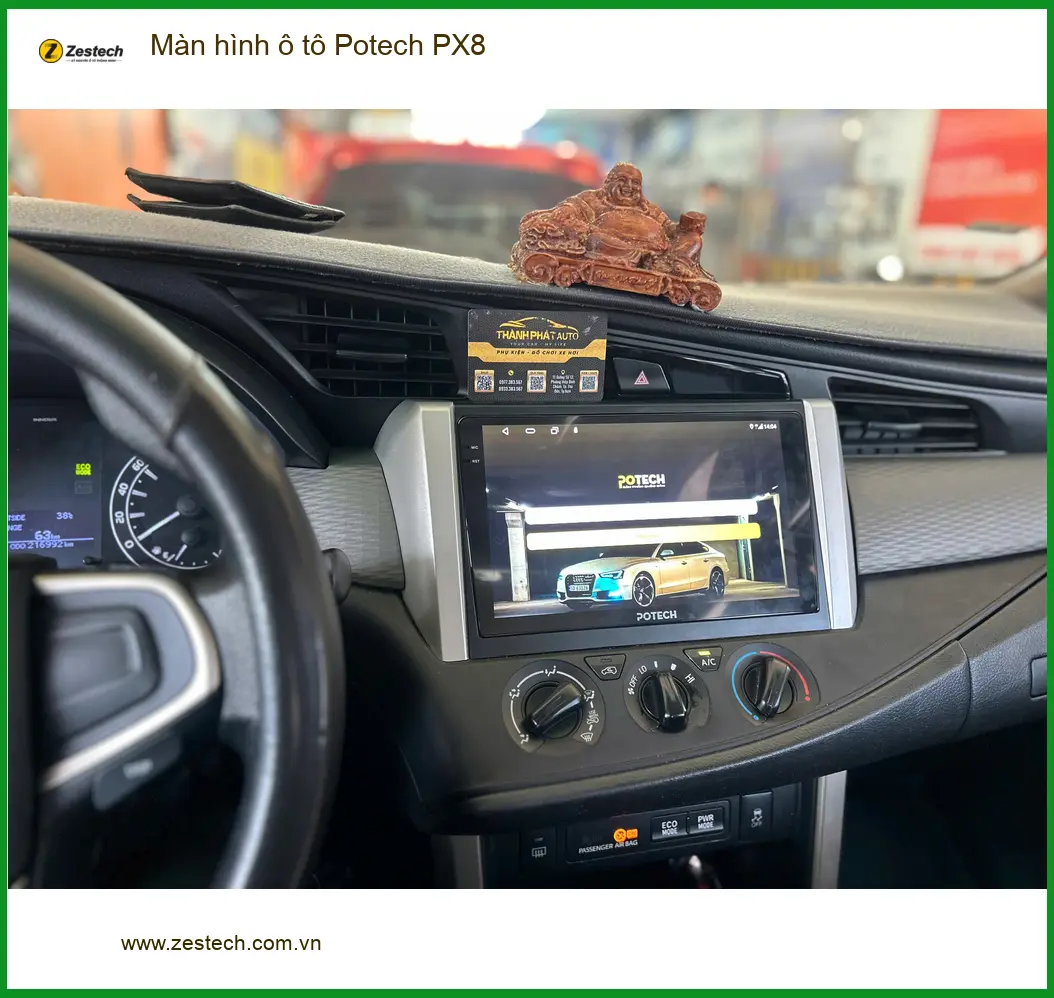 Chị Thanh nâng cấp màn hình ô tô Potech PX8 cho Hyundai Santa Fe tại Quận 5