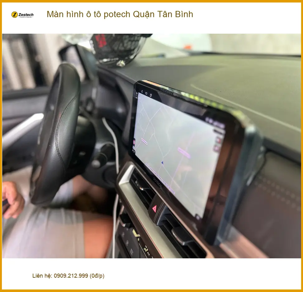 Nơi Lắp Màn Hình Android Ô Tô hình ô tô potech Quận Tân Bình - Giá Tốt TPHCM ảnh thực tế 2