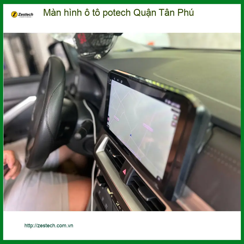 Nơi Lắp Màn Hình Android Ô Tô hình ô tô potech Quận Tân Phú - Giá Tốt TPHCM ảnh thực tế 2