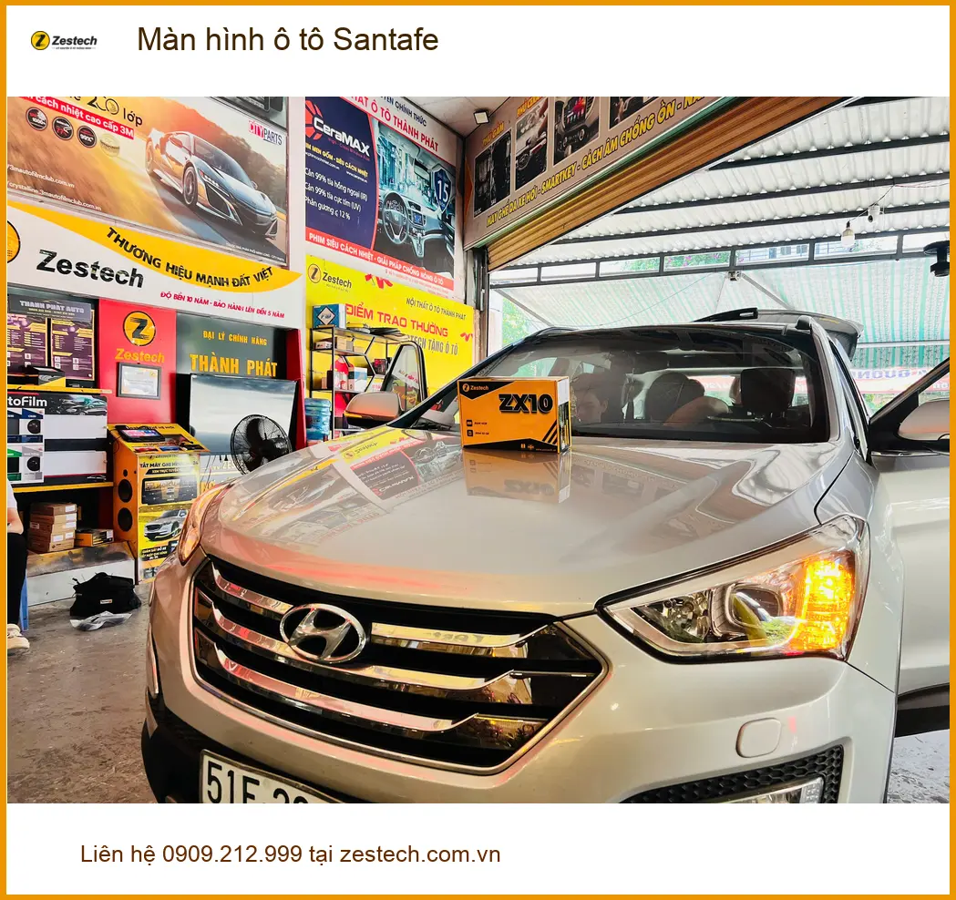 Chị Thảo nâng cấp Màn hình ô tô Santafe tại Quận 2 cho chuyến công tác xa ảnh thực tế 2