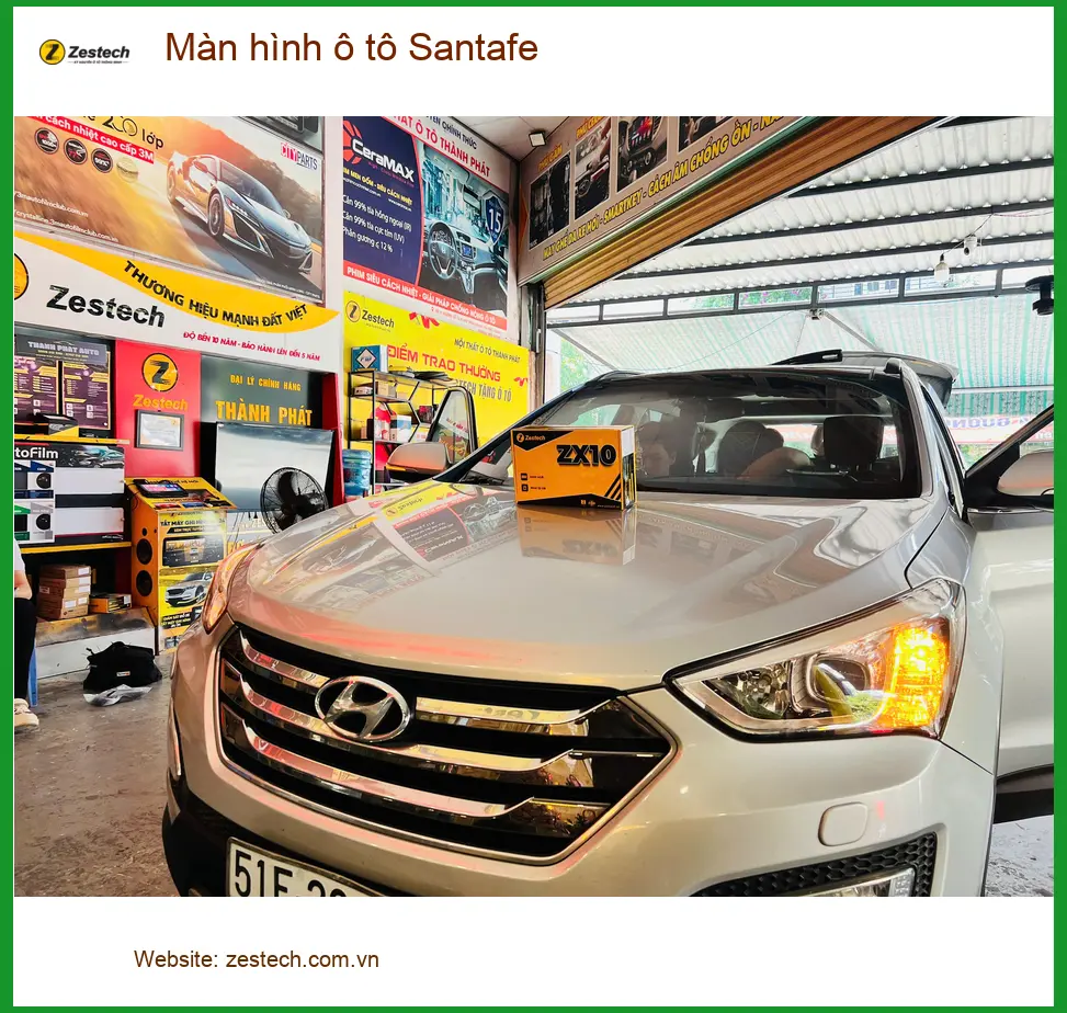 Anh Khang lắp màn hình ô tô Santafe tại Quận Thủ Đức vì màn zin không có bản đồ ảnh thực tế 5