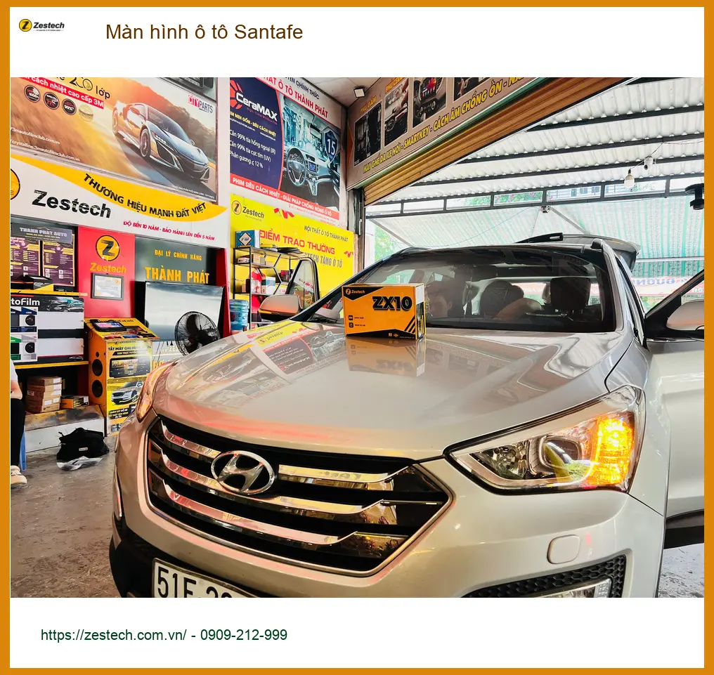Anh Minh nâng cấp màn hình ô tô Hyundai Santafe tại Nhà Bè để trải nghiệm tính năng mới
