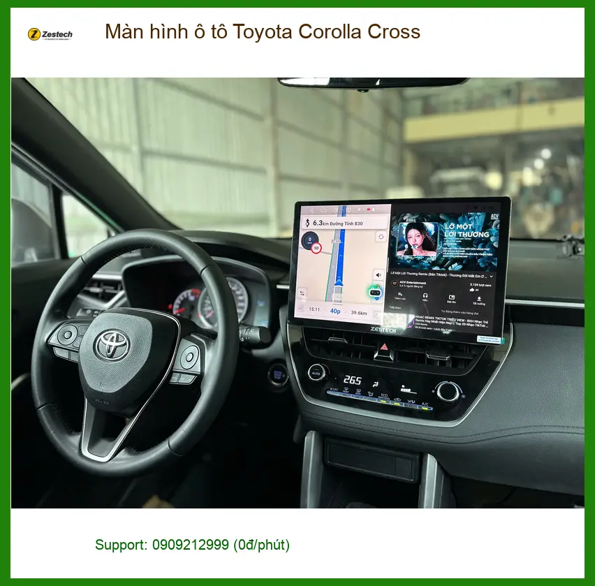 Chị Thảo lắp màn hình ô tô Toyota Corolla Cross tại Quận 12 ảnh thực tế 3