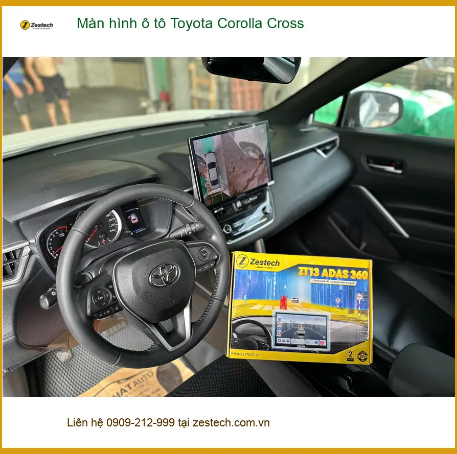 Chị Thảo lắp màn hình ô tô Toyota Corolla Cross tại Quận 12 ảnh thực tế 4