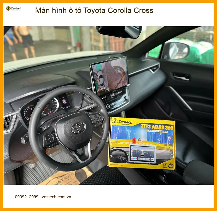 Anh Khôi nâng cấp màn hình ô tô Toyota Corolla Cross Quận Gò Vấp để tiện theo dõi bản đồ ảnh thực tế 5