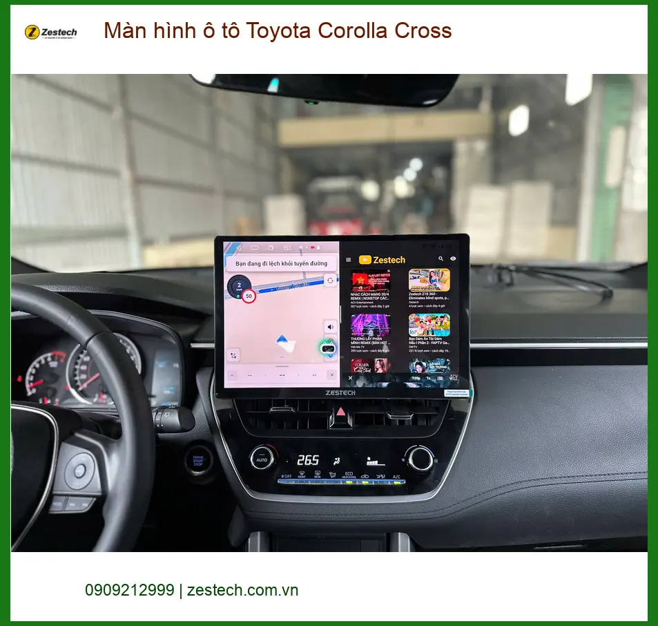 Anh Tấn lắp màn hình ô tô cho Toyota Corolla Cross tại Củ Chi vì màn zin thiếu tính năng ảnh thực tế 2