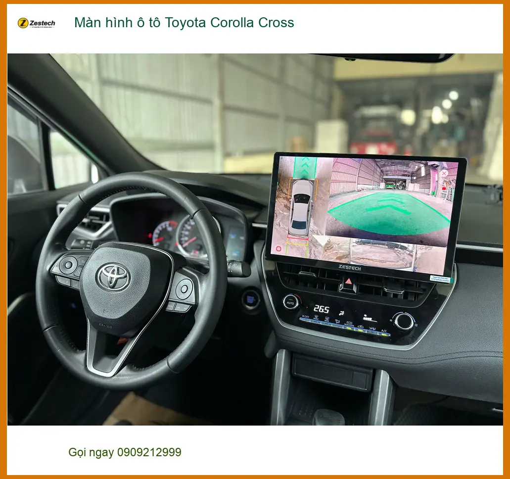 Anh Tấn lắp màn hình ô tô cho Toyota Corolla Cross tại Củ Chi vì màn zin thiếu tính năng ảnh thực tế 3